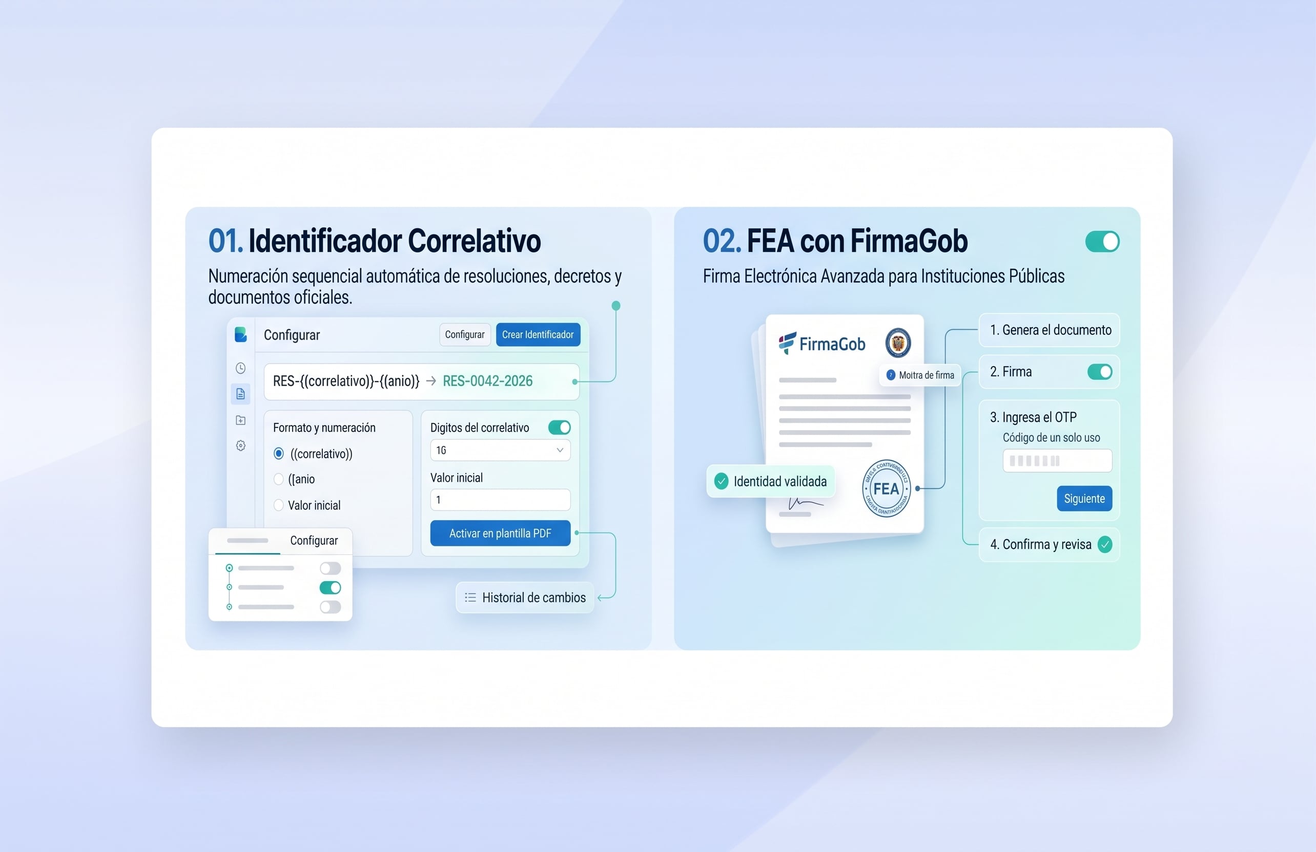 Firma Electrónica Avanzada (FirmaGob) y Correlativos